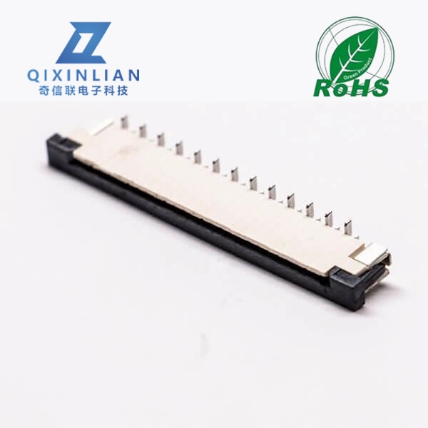 0.5mm fpc 封裝13針焊接抽屜式上接H2.0PCB板端